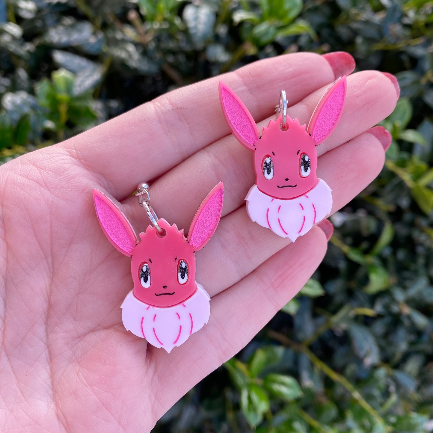 Eevee Strawberry Acrylic Earrings