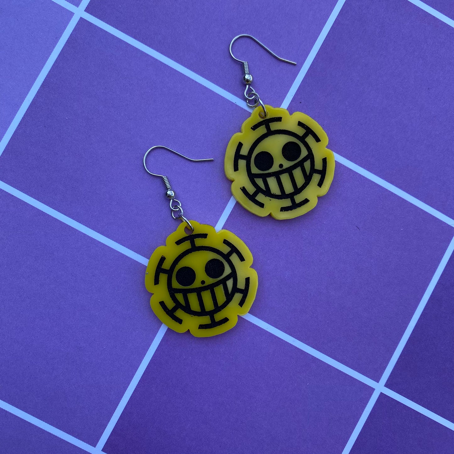 Law Yellow Acrylic Earrings