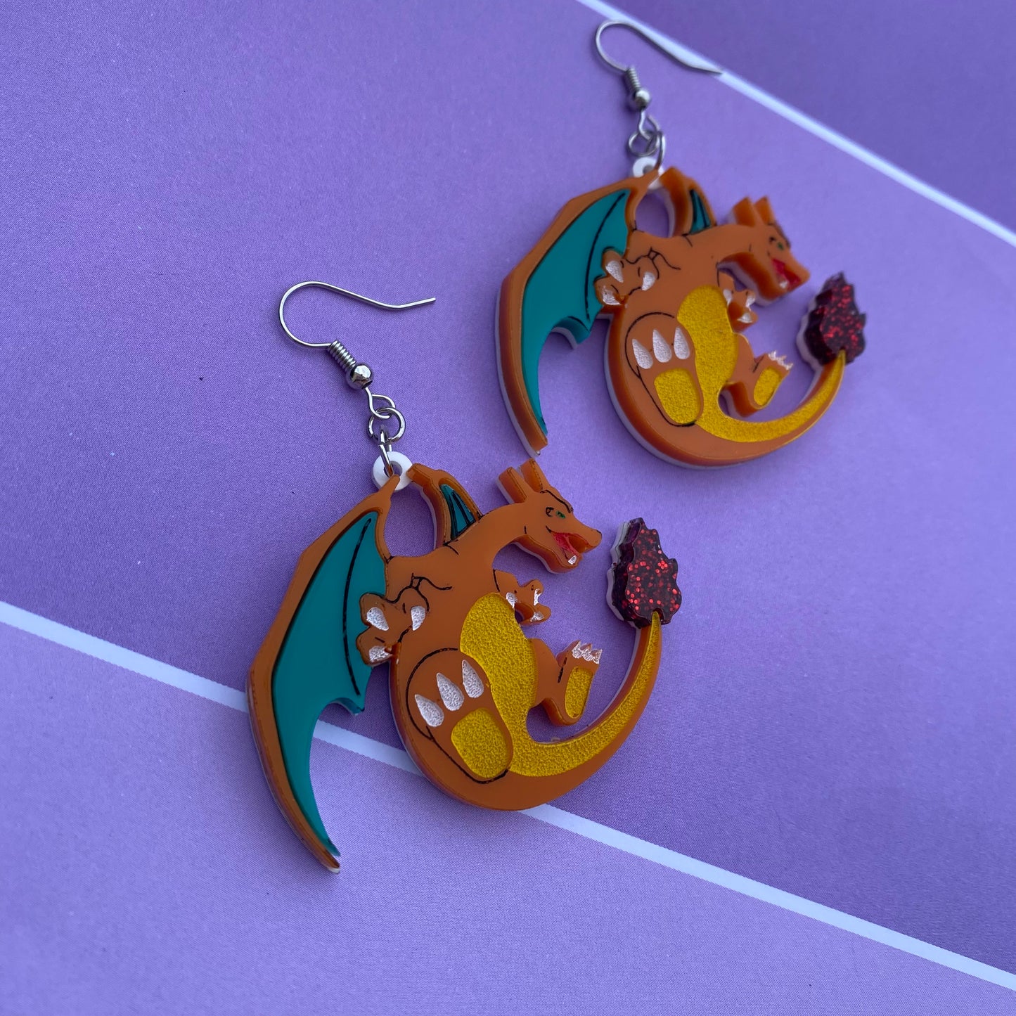 Charizard Acrylic Earrings