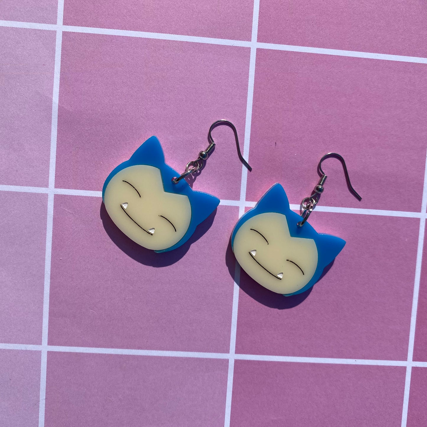 Snorlax Head Acrylic Earrings