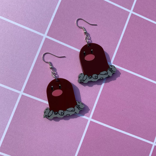 Diglett Acrylic Earrings