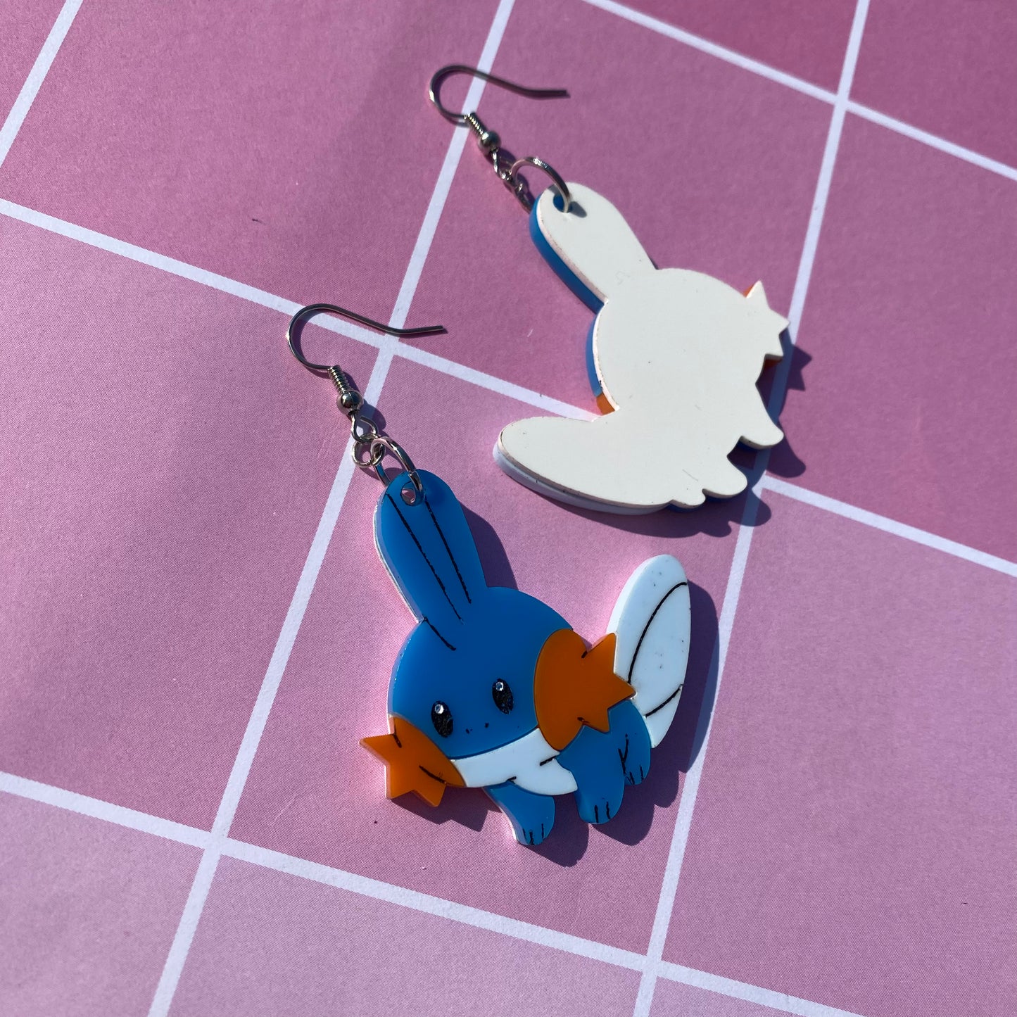 Mudkip Acrylic Earrings