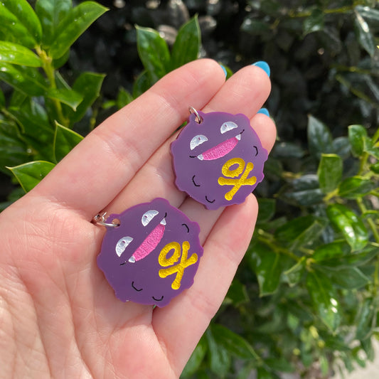 Koffing Small Acrylic Earrings