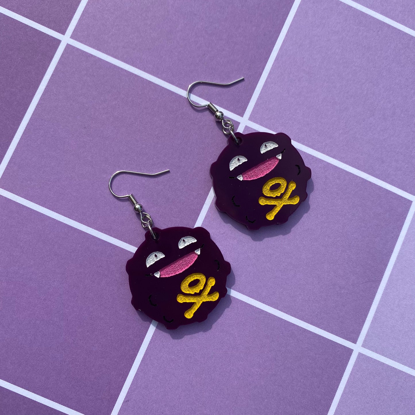 Koffing Small Acrylic Earrings