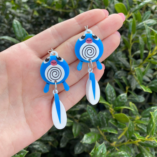 Poliwag Acrylic Earrings