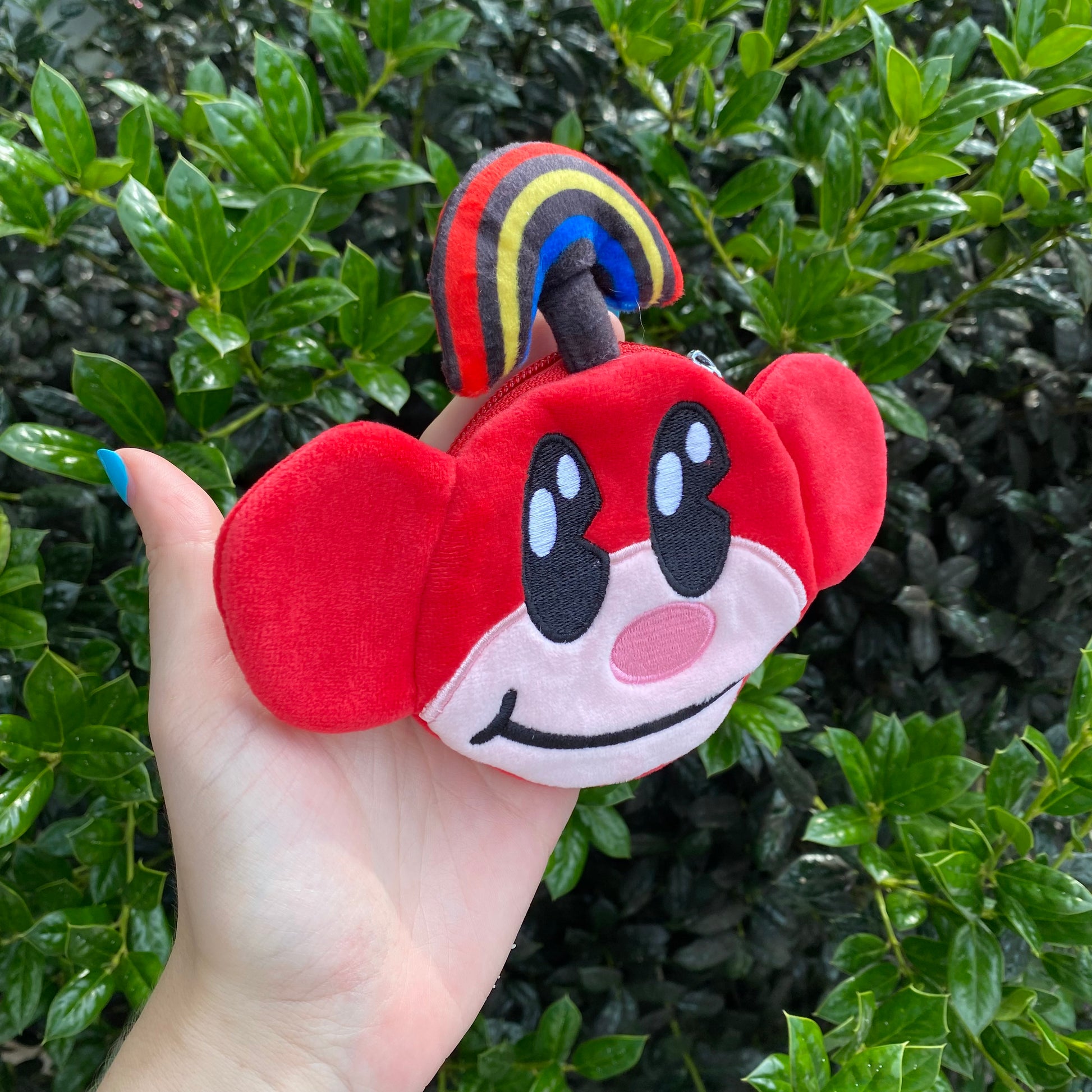 Rainbow Monkey Plush Coin Purse Keychain