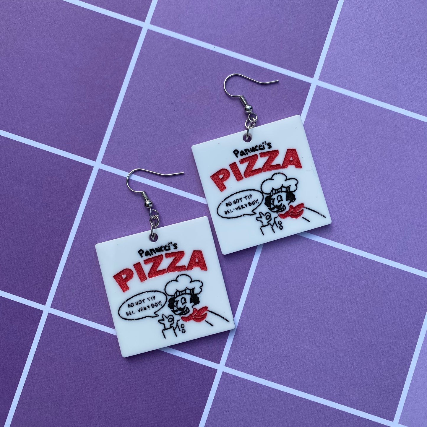 Panucci’s Pizza Acrylic Earrings