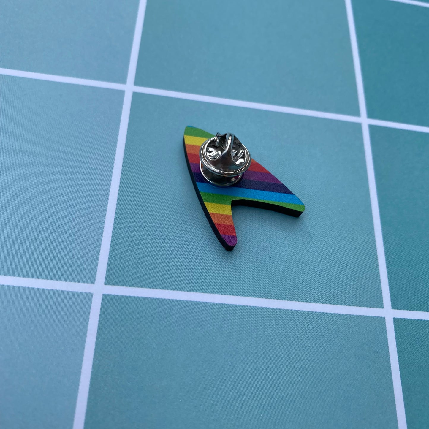 Rainbow TOS Wood Badge Pin