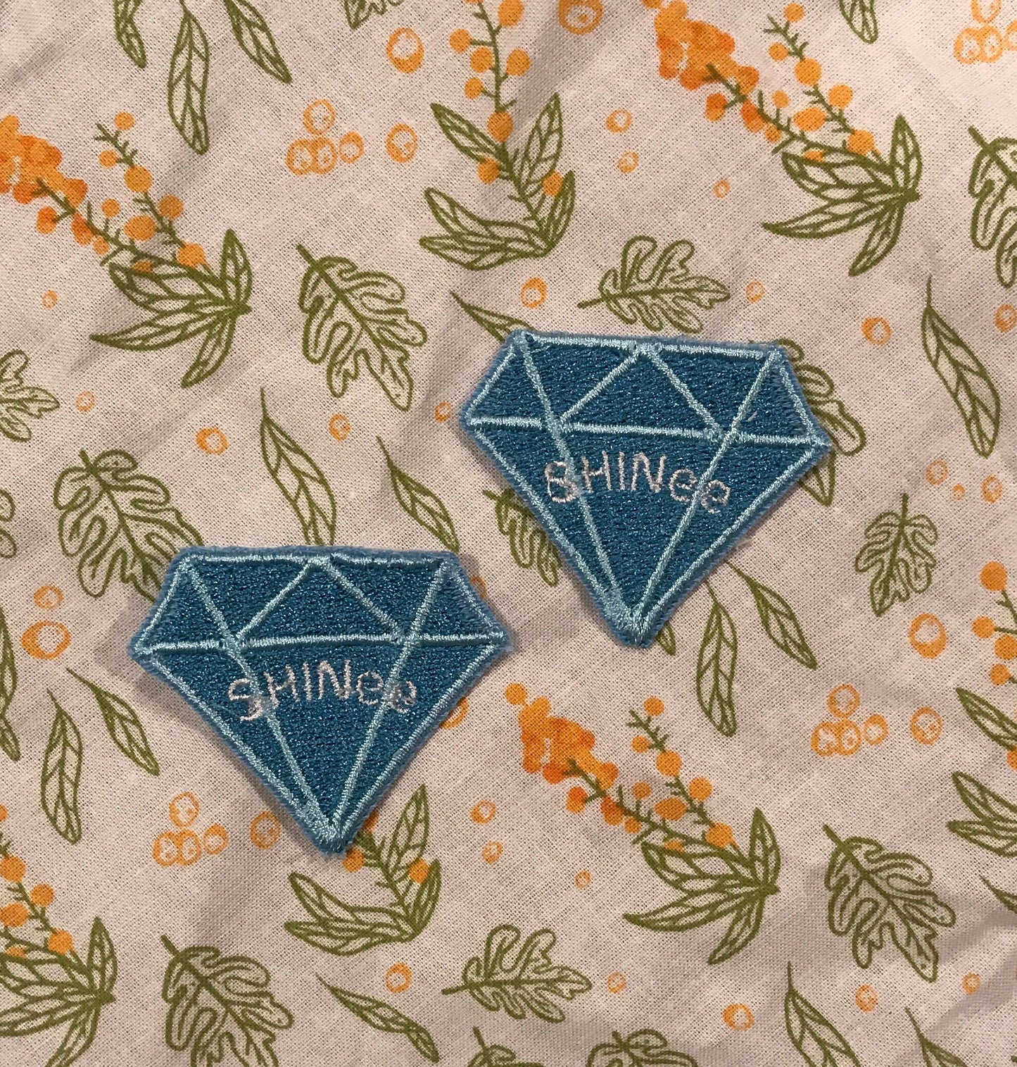 Teal Diamond SHINee Embroidered Patch