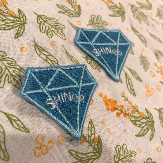 Teal Diamond SHINee Embroidered Patch