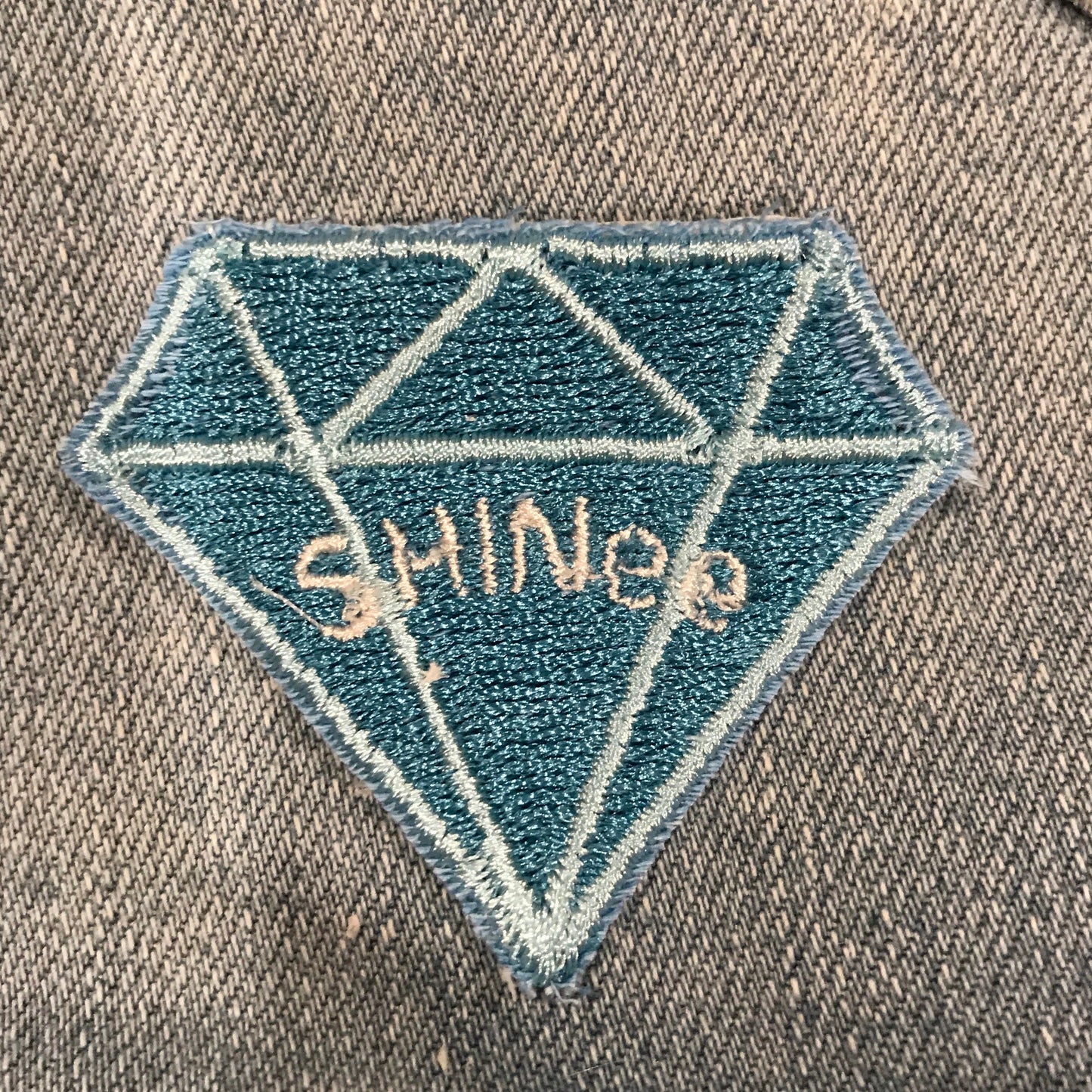 Teal Diamond SHINee Embroidered Patch