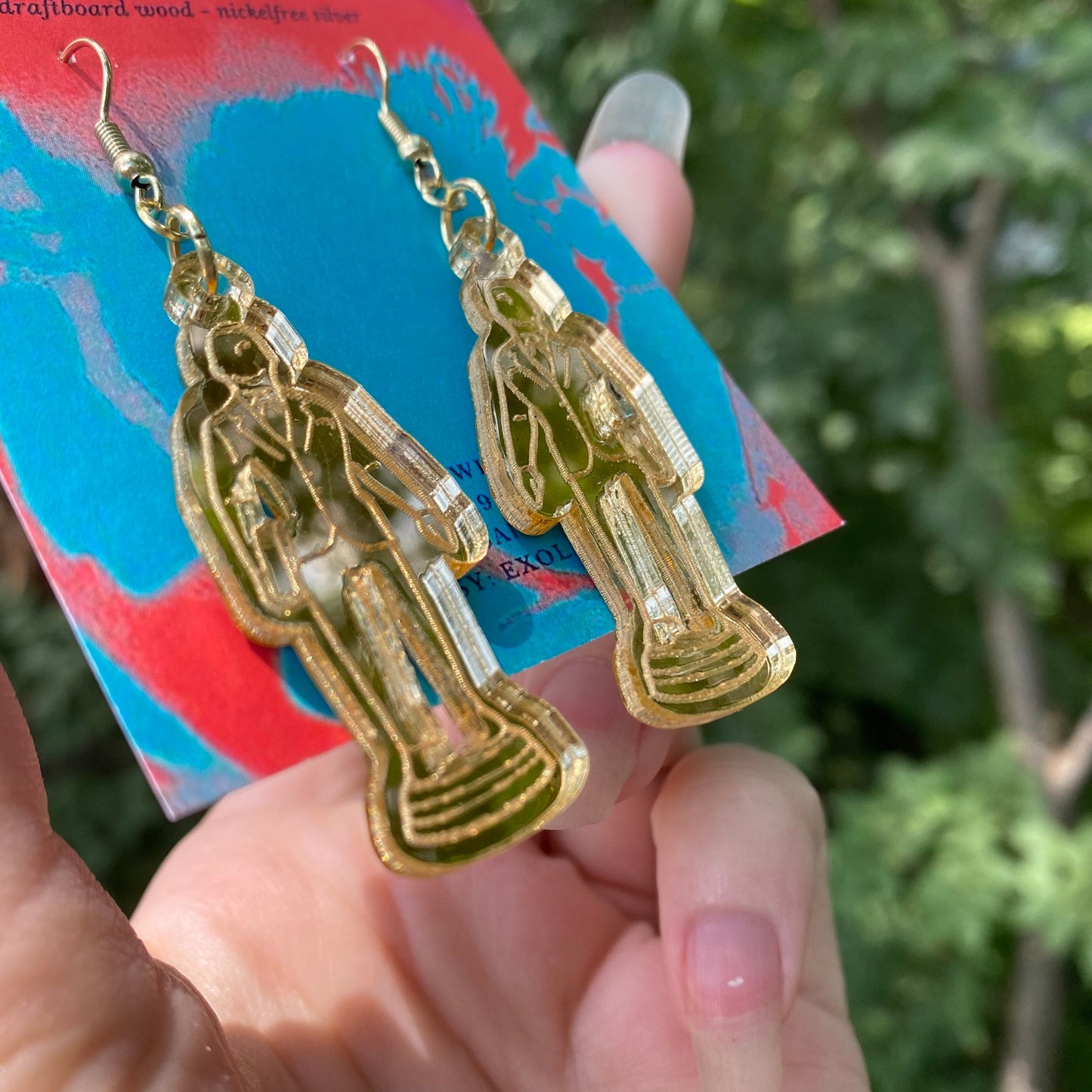 The Office Inspired Dundie Awards Mirror Backed Earrings