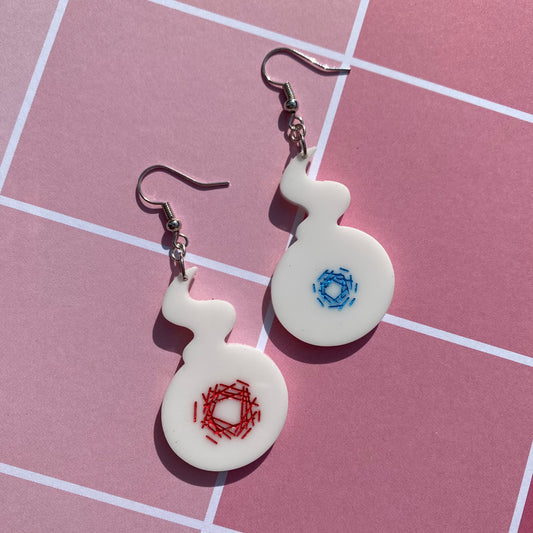 TBHK White Hakujoudai Hanako-kun Inspired Acrylic Earrings