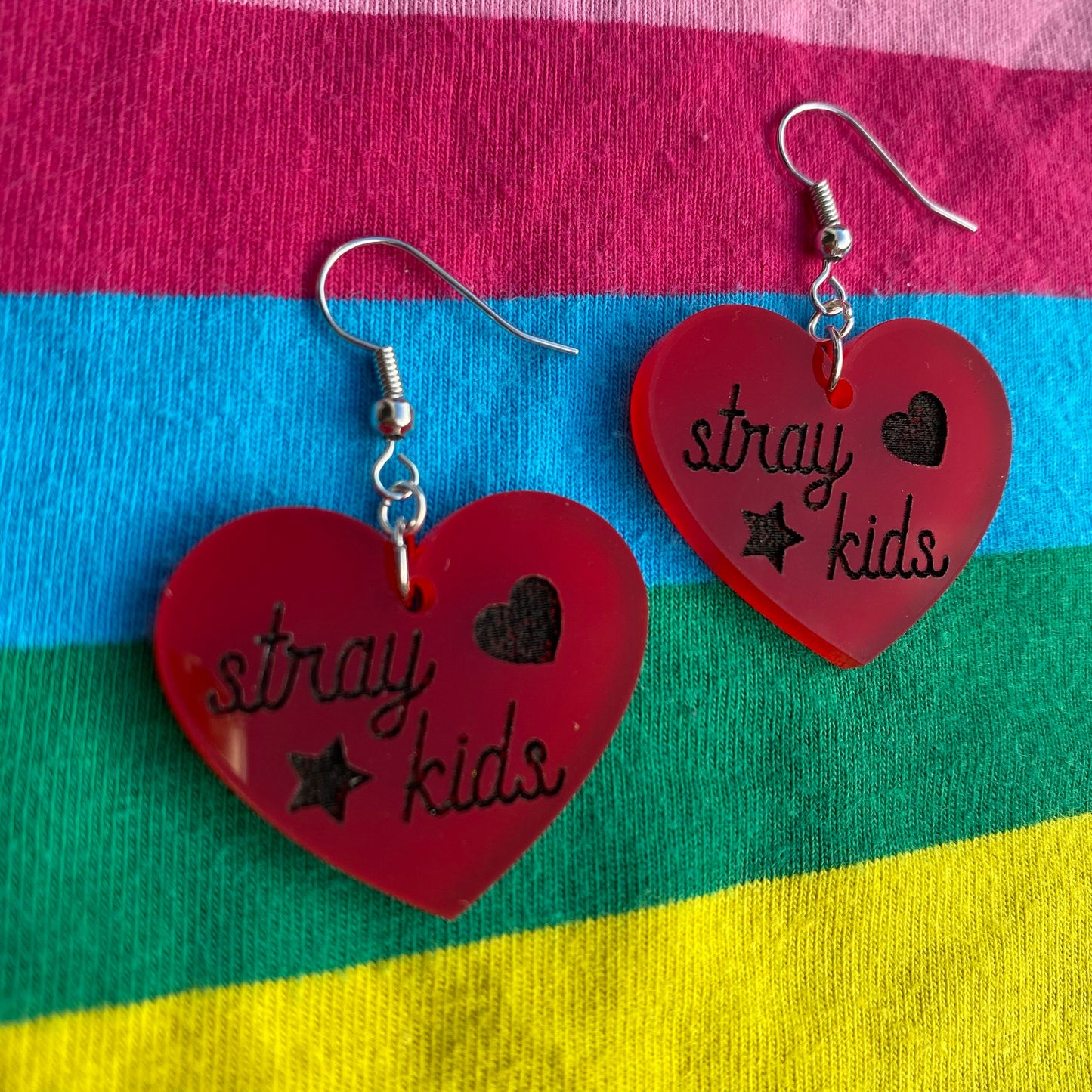Sweetheart Stray Kids Inspired Acrylic Earrings