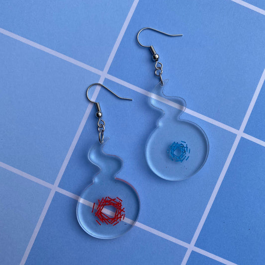 TBHK Clear Hakujoudai Acrylic Earrings