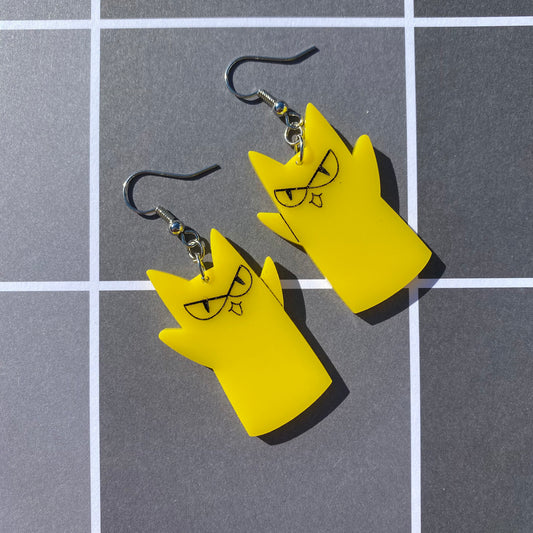 Cursed Cat Acrylic Earrings