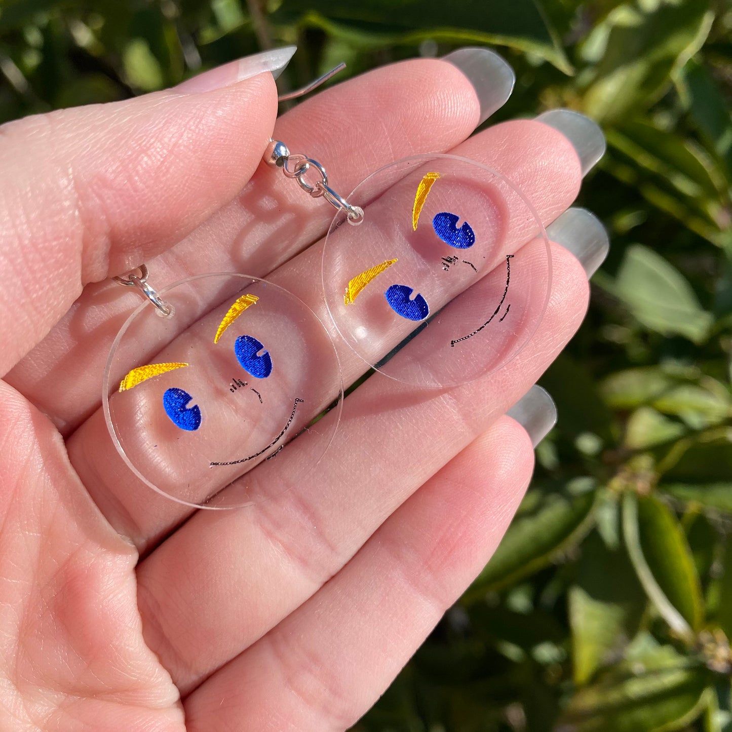 BNHA Clear Mirio Togata Face Acrylic Earrings