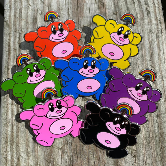 Rainbow Monkey Hard Enamel Pins