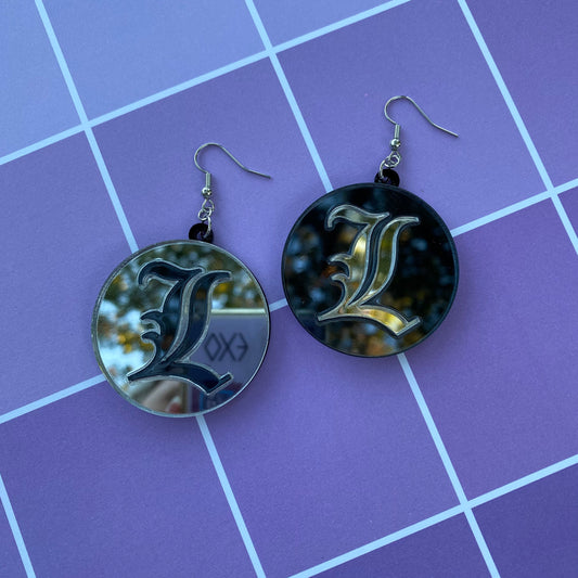 Mixed Mirror L Acrylic Earrings