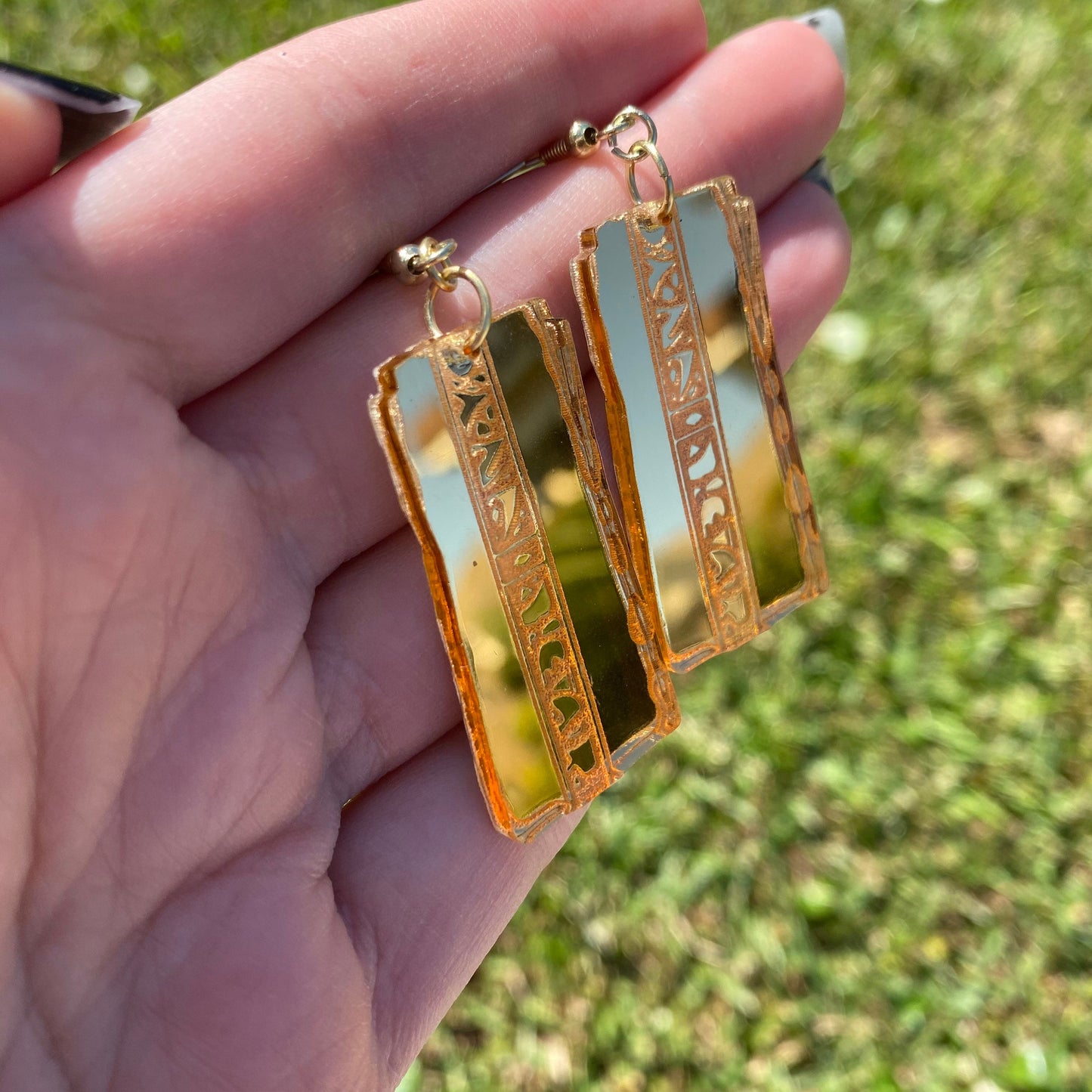 Gold Pressed Latinum - Star Trek: Deep Space 9 Inspired Mirror Acrylic Earrings