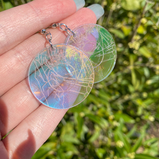 Infinite Iridescent Acrylic Earrings