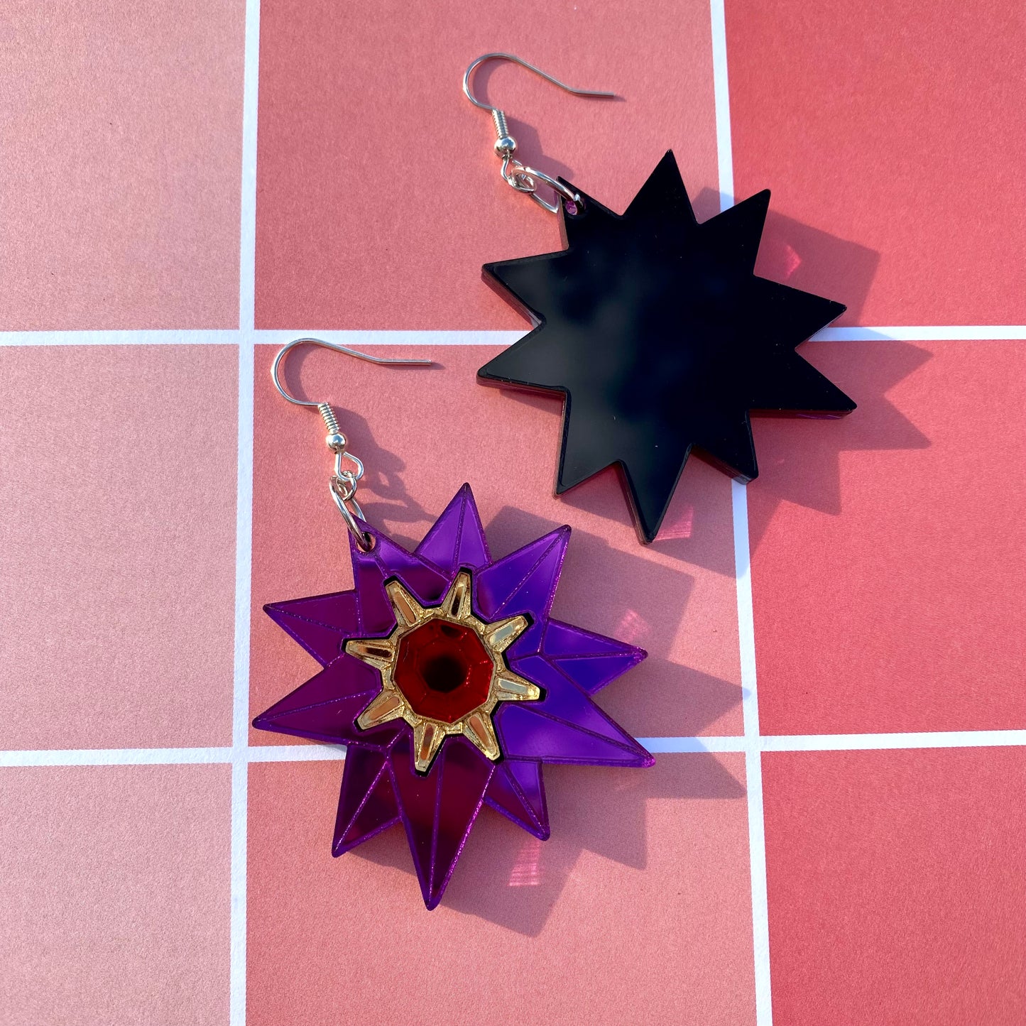 Starmie Mirrored Acrylic Earrings