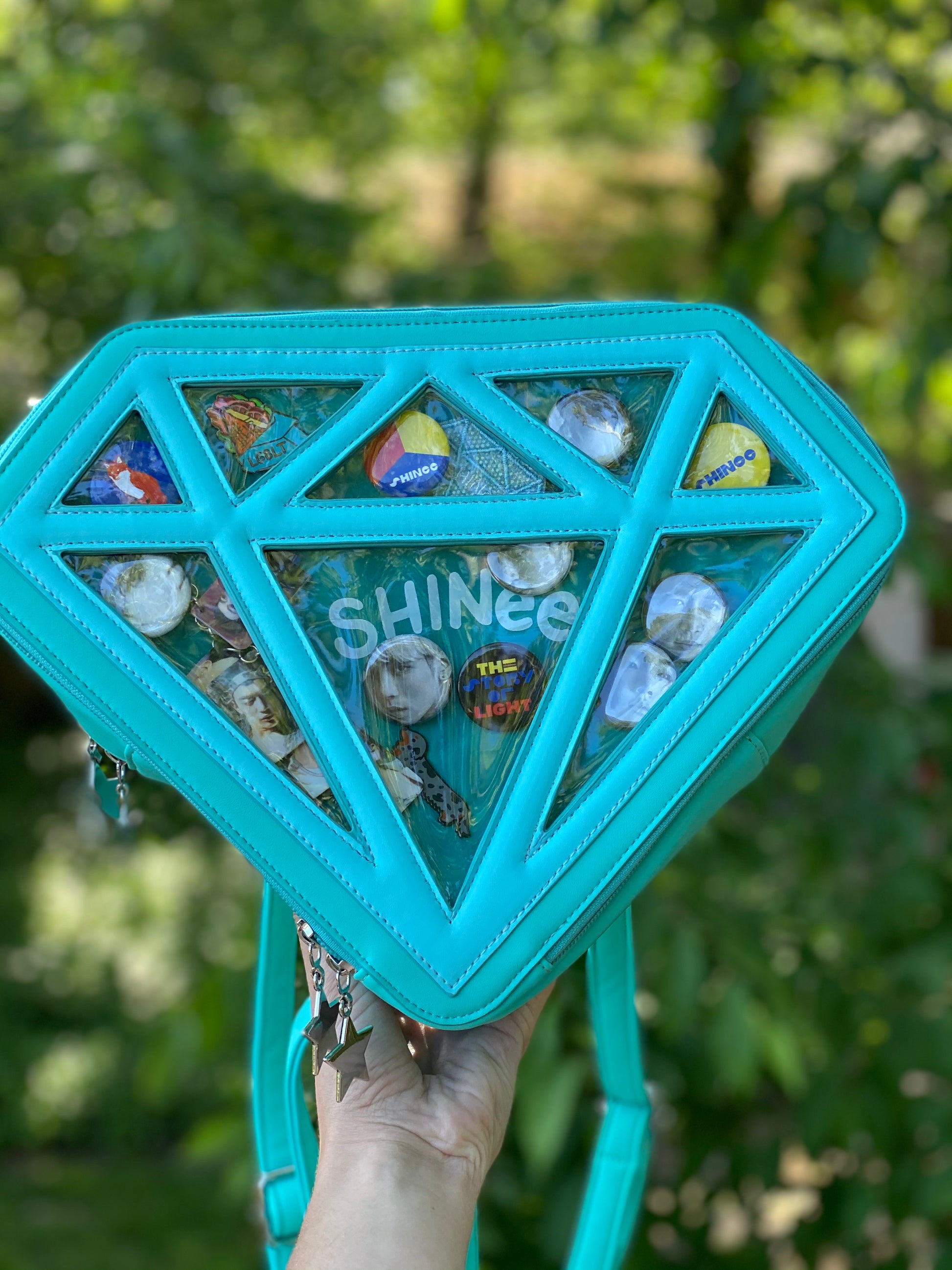 Shining SHINee Teal Diamond ITA Bag – EXOLANSIS Shining SHINee Teal Diamond ITA Bag – EXOLANSIS
