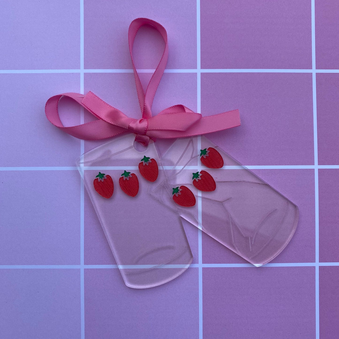 Cracked Strawberry Cups Nana Inspired Acrylic Ornament