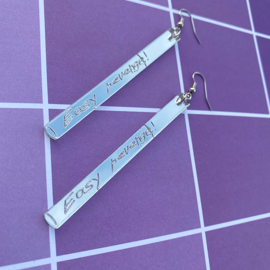 Easy Revenge Chainsaw Man Mirrored Acrylic Earrings