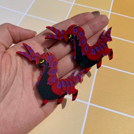 Scolipede Acrylic Earrings