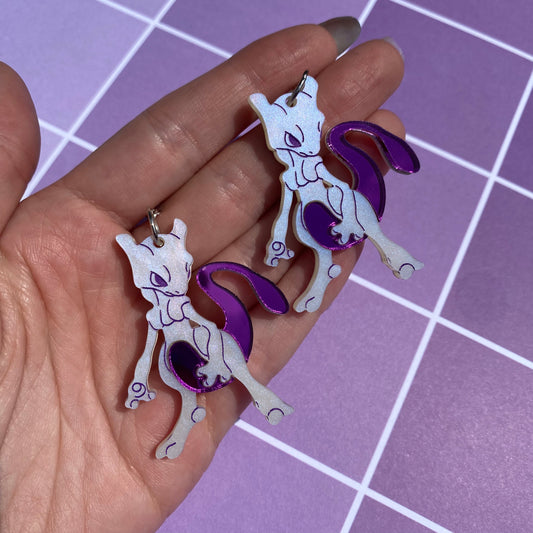 Mewtwo Acrylic Earrings