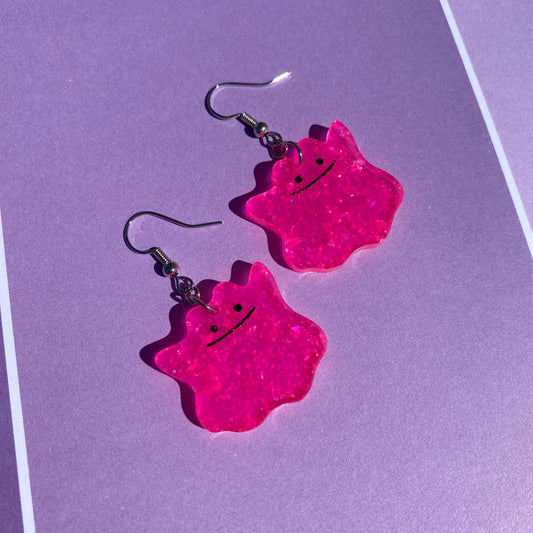 Neon Glitter Ditto Acrylic Earrings