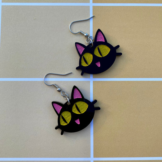 Kuroneko v2 Acrylic Earrings