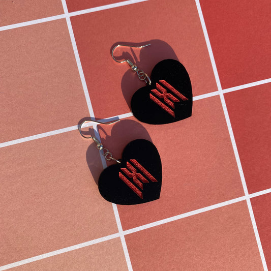 Monsta X Heart Small Acrylic Earrings