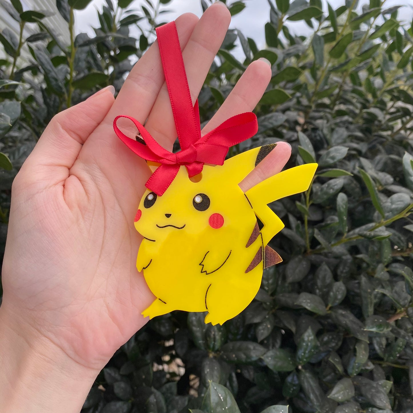 Round Pikachu Acrylic Ornament