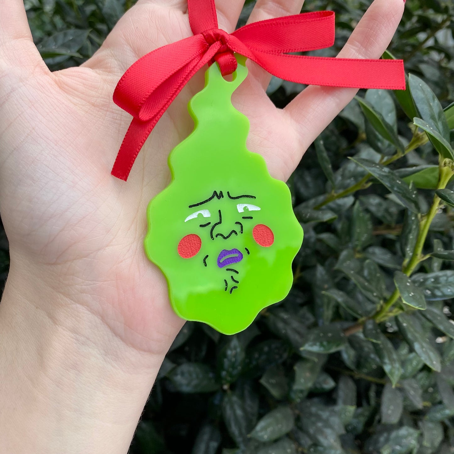 Disgusted Dimple Acrylic Ornament