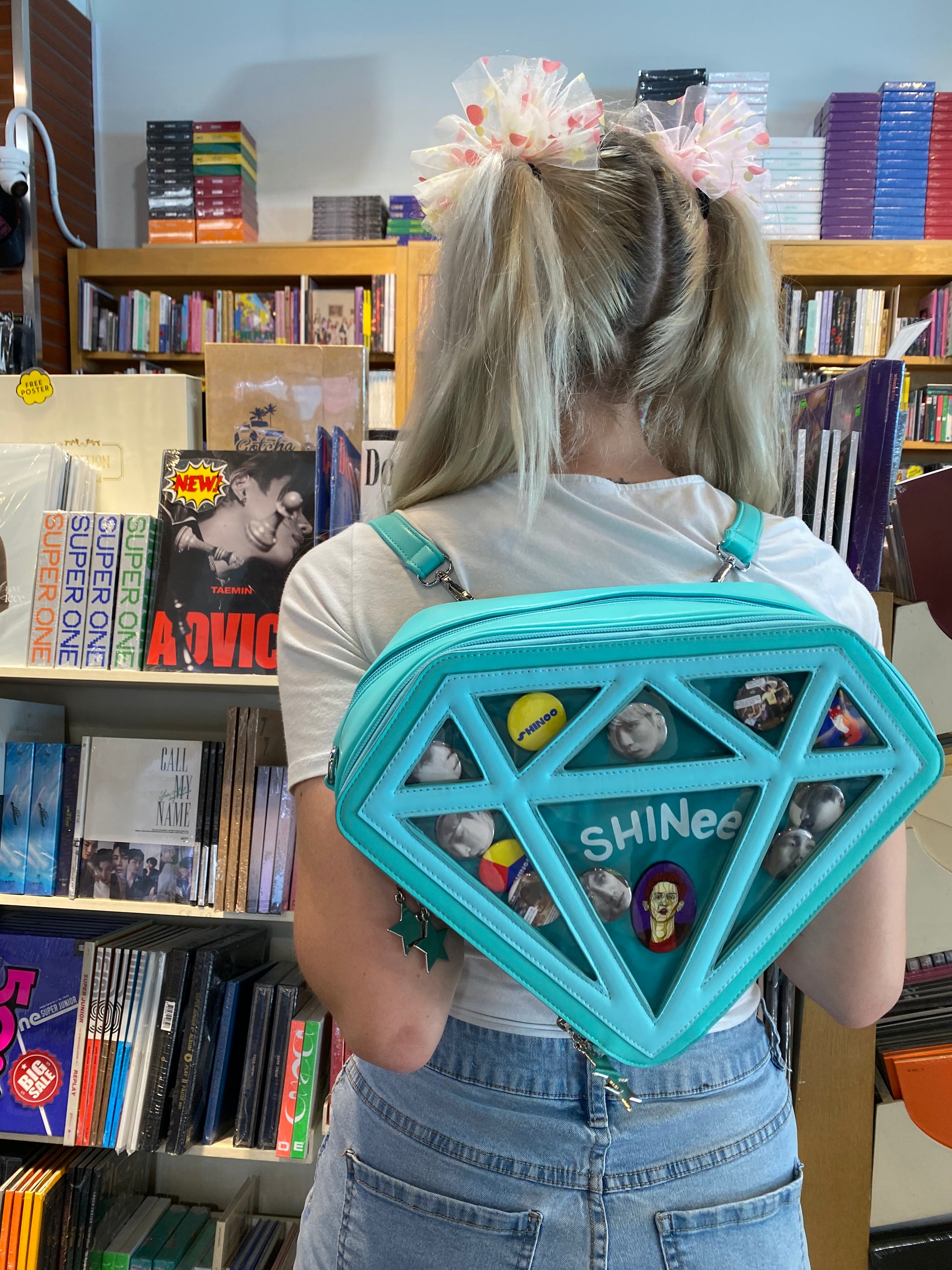 Shining SHINee Teal Diamond ITA Bag – EXOLANSIS Shining SHINee Teal Diamond ITA Bag – EXOLANSIS