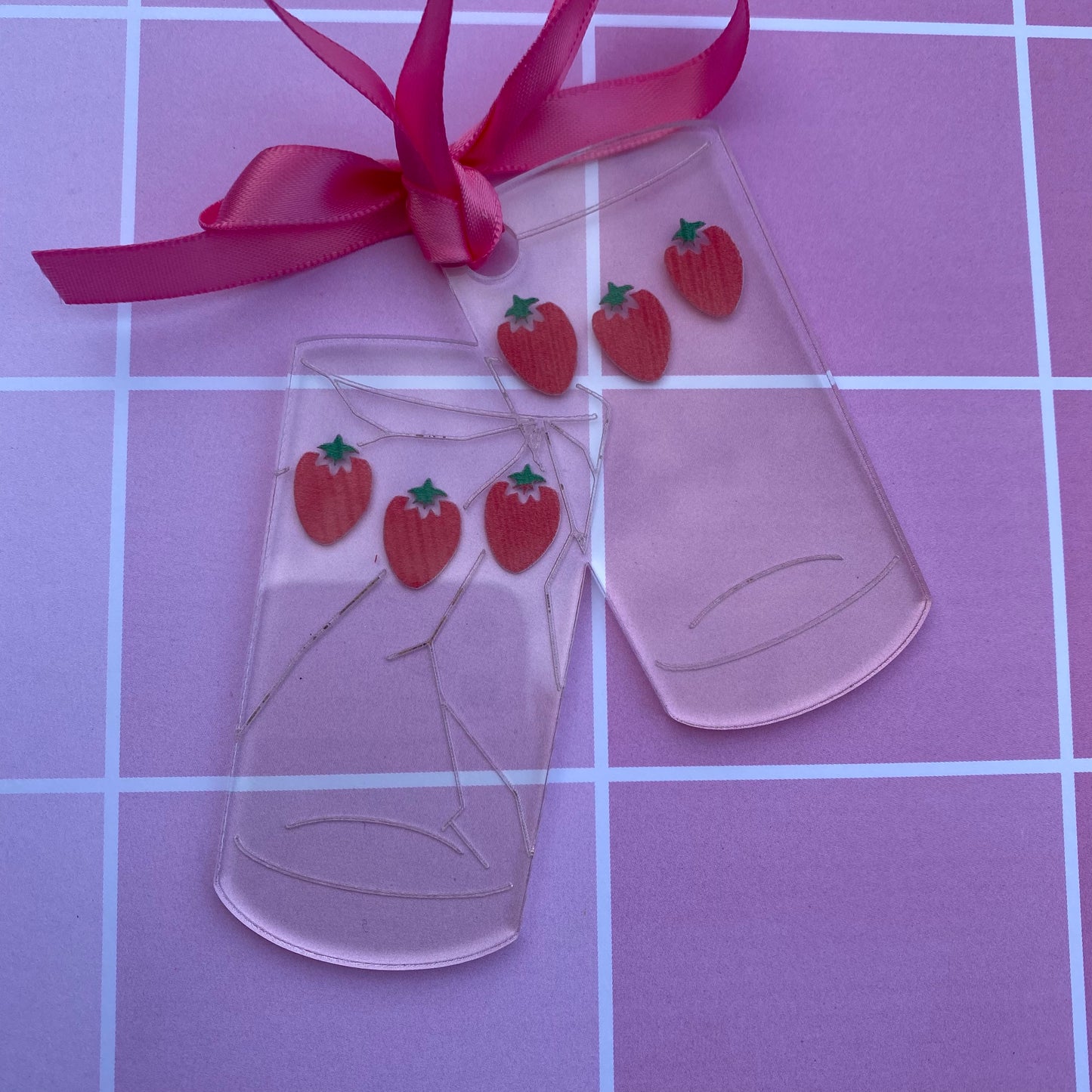 Cracked Strawberry Cups Nana Inspired Acrylic Ornament