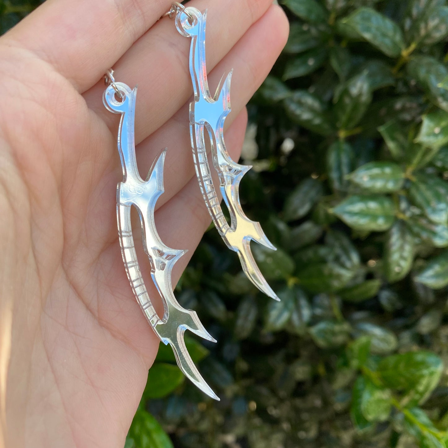 Sword of Kahless Mirrored Acrylic Earrings